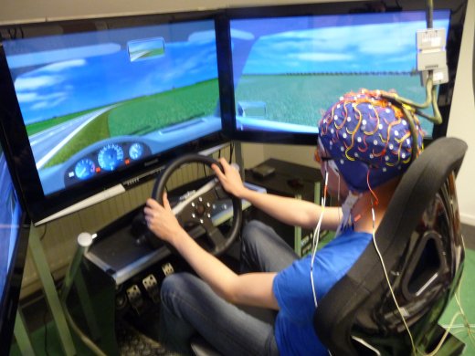 Driving simulator psychological test (at the wheel)
