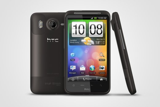 HTC Desire HD (front-back-left)