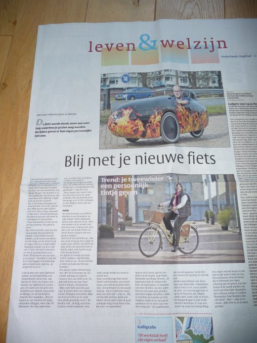 Nederlands Dagblad - Blij met je nieuwe fiets (2010-05-19)